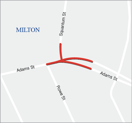 Milton: Intersection Improvements, Squantum Street at Adams Street 